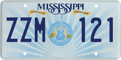 MS license plate ZZM121
