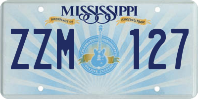 MS license plate ZZM127