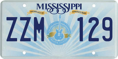 MS license plate ZZM129
