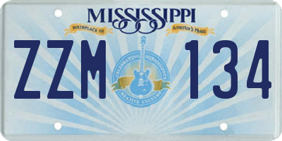 MS license plate ZZM134