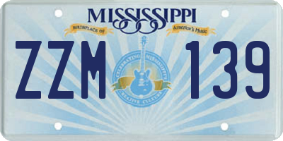 MS license plate ZZM139