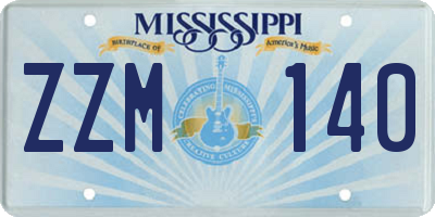 MS license plate ZZM140