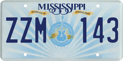 MS license plate ZZM143