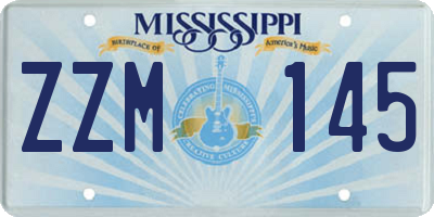 MS license plate ZZM145