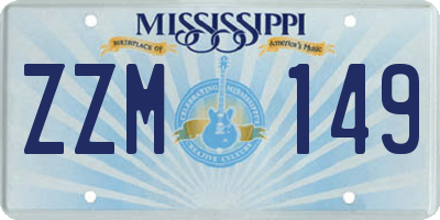 MS license plate ZZM149
