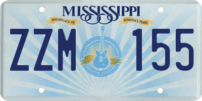 MS license plate ZZM155