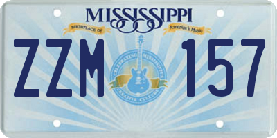 MS license plate ZZM157