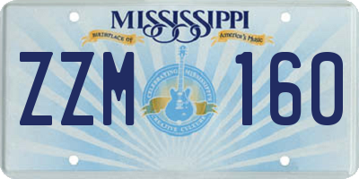 MS license plate ZZM160