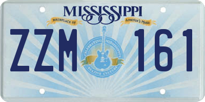 MS license plate ZZM161
