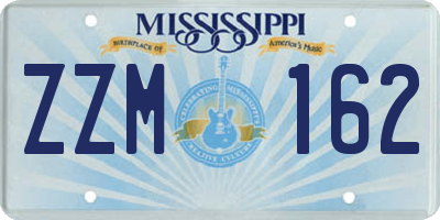MS license plate ZZM162
