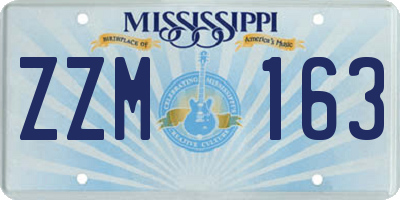 MS license plate ZZM163