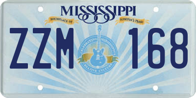 MS license plate ZZM168