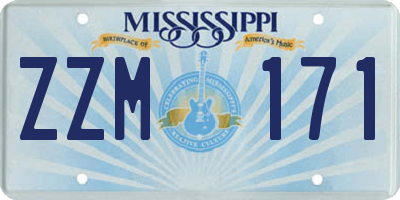 MS license plate ZZM171