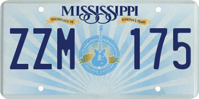 MS license plate ZZM175