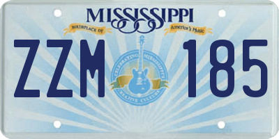 MS license plate ZZM185