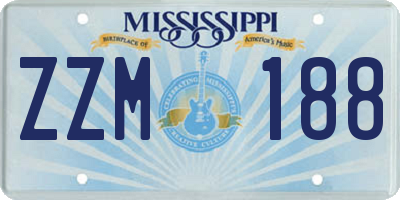 MS license plate ZZM188