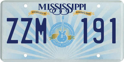 MS license plate ZZM191