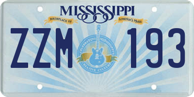 MS license plate ZZM193