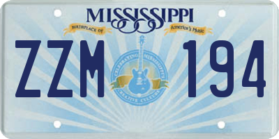 MS license plate ZZM194
