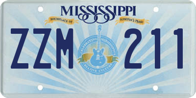 MS license plate ZZM211