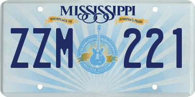 MS license plate ZZM221