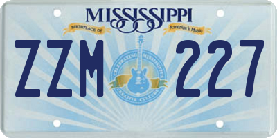 MS license plate ZZM227