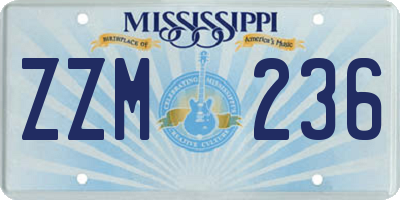 MS license plate ZZM236