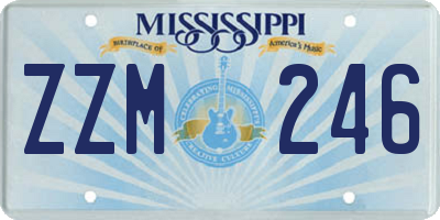 MS license plate ZZM246