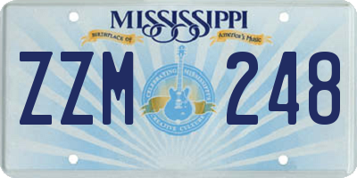 MS license plate ZZM248