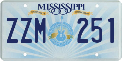 MS license plate ZZM251