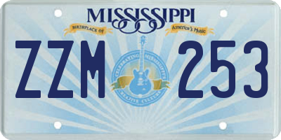 MS license plate ZZM253