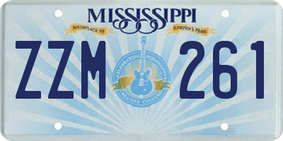 MS license plate ZZM261