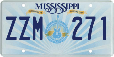 MS license plate ZZM271