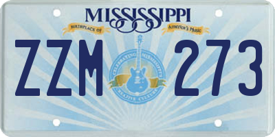 MS license plate ZZM273