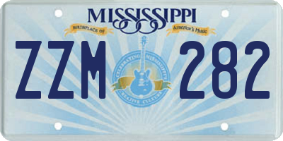 MS license plate ZZM282