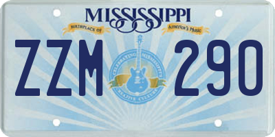 MS license plate ZZM290