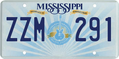 MS license plate ZZM291