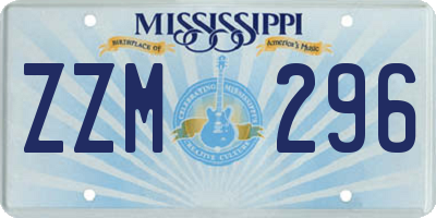 MS license plate ZZM296