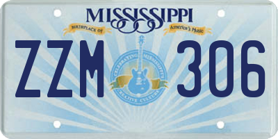 MS license plate ZZM306