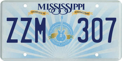 MS license plate ZZM307