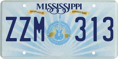 MS license plate ZZM313