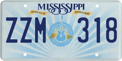 MS license plate ZZM318