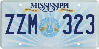MS license plate ZZM323
