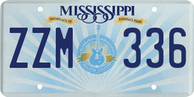 MS license plate ZZM336