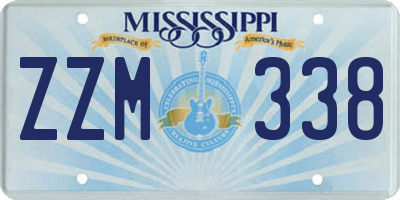 MS license plate ZZM338