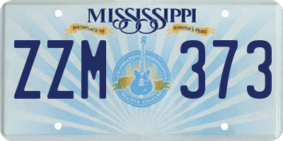 MS license plate ZZM373