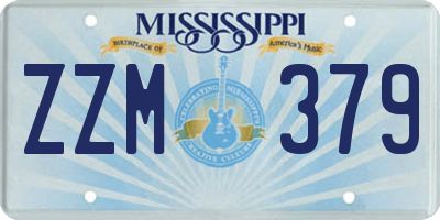 MS license plate ZZM379