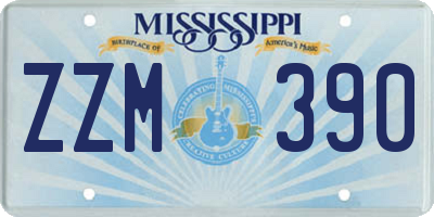 MS license plate ZZM390