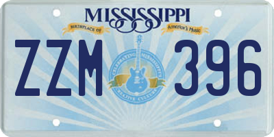 MS license plate ZZM396