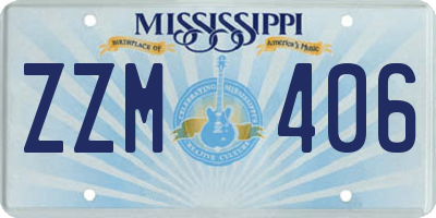 MS license plate ZZM406